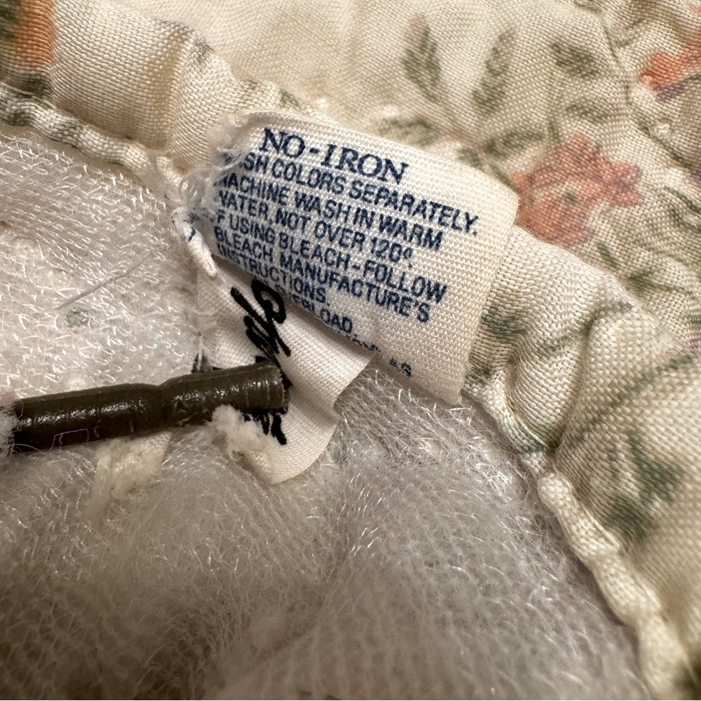 Vintage 60s 70s Cannon Floral Bedspread Floral ~ QUEEN - Picture 5 of 8